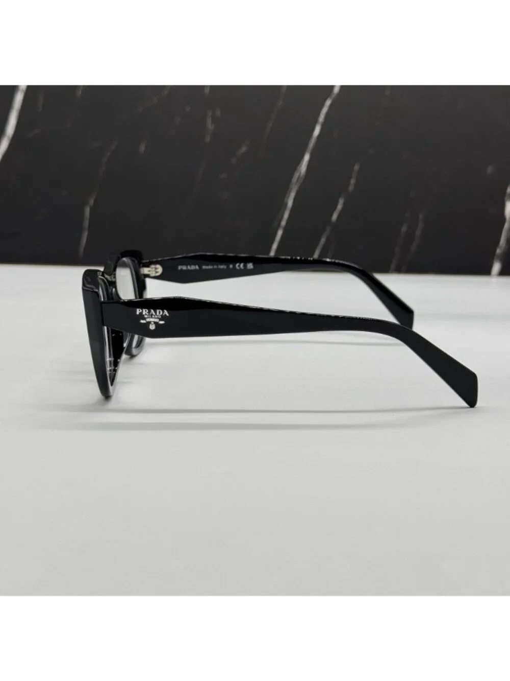 NEW PRADA PRA18VF 16K1O1 EYEGLASSES PR A18VF 16K1O1 BLACK WOMEN CAT EYE VPR A18V